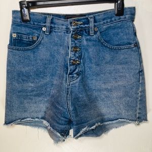 Button Fly Blue Jean Cut Offs